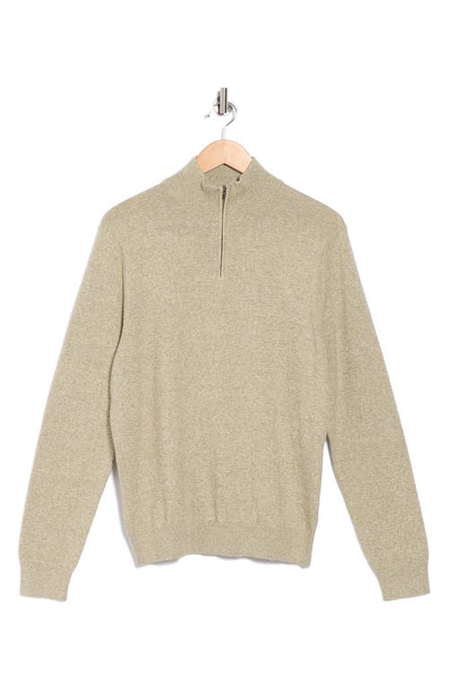 14th & Union 14th And Union Cotton Cashmere Quarter Zip Trim Fit Sweater In Gold