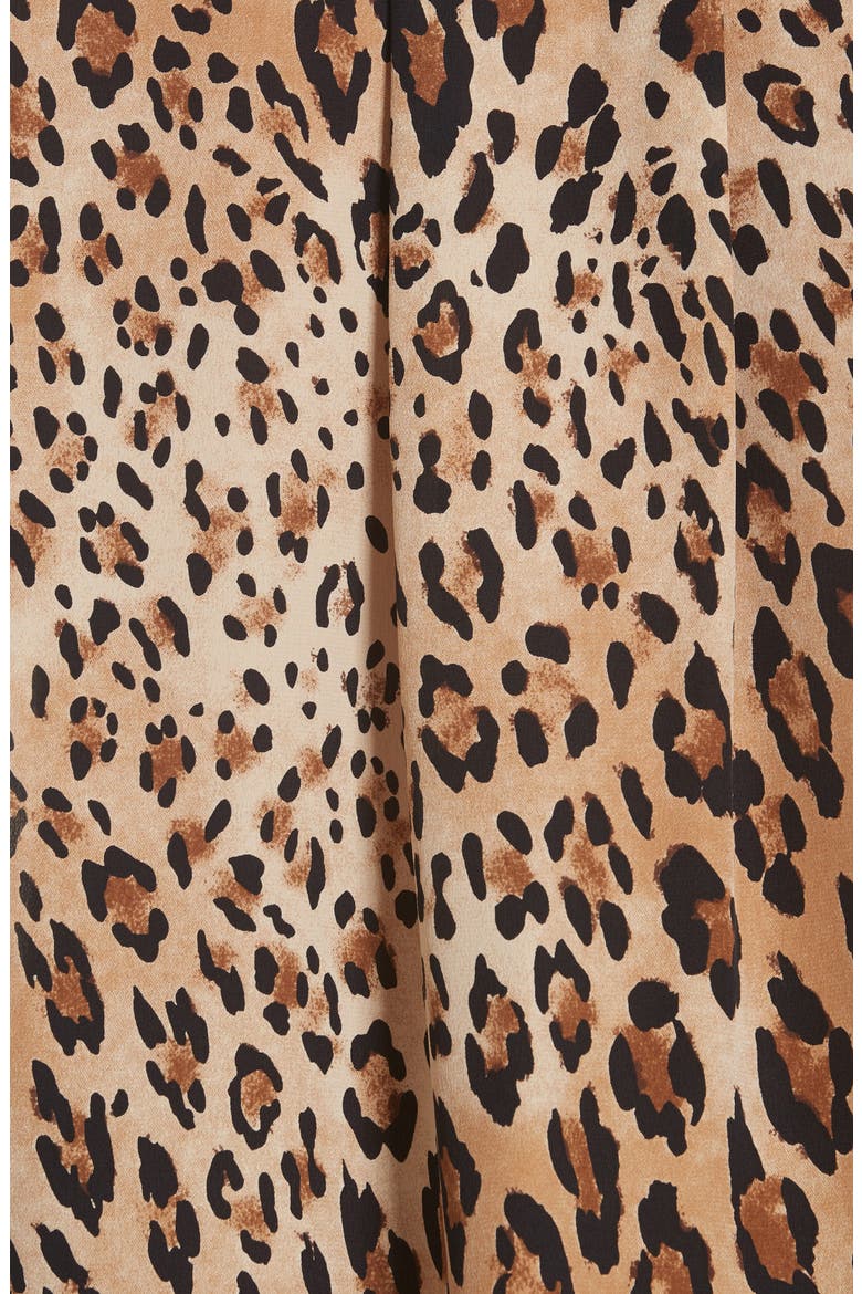 Leopard Print Silk Blouse, Alternate, color, CAMEL MULTI