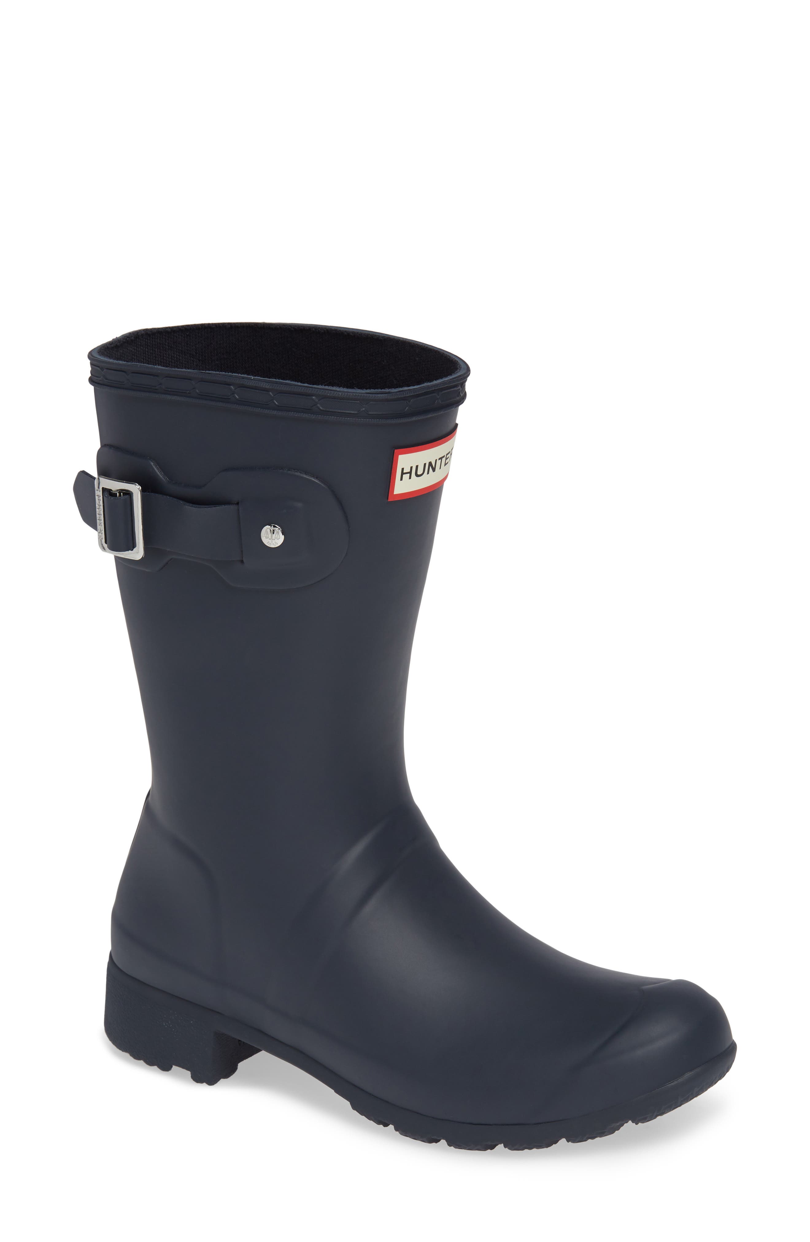 Original Tour Short Packable Rain Boot, Main, color, NAVY