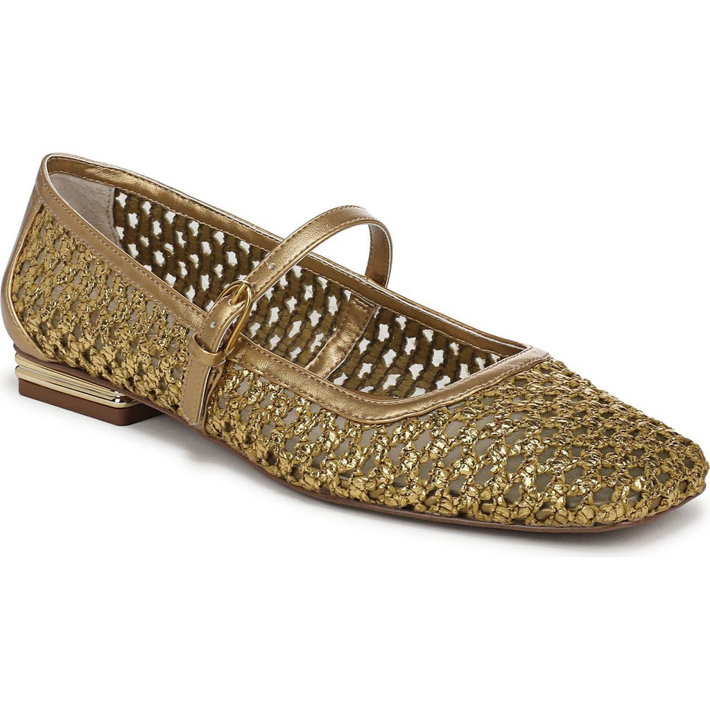Franco Sarto Women's Tinsley 2 Square Toe Mary Jane Flats In Gold