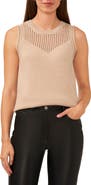 Halogen® Cotton Sleeveless Sweater