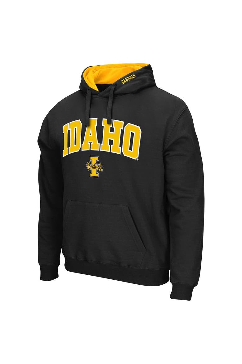 Men's Colosseum Black Idaho Vandals Arch and Logo Pullover Hoodie, Alternate, color, Black