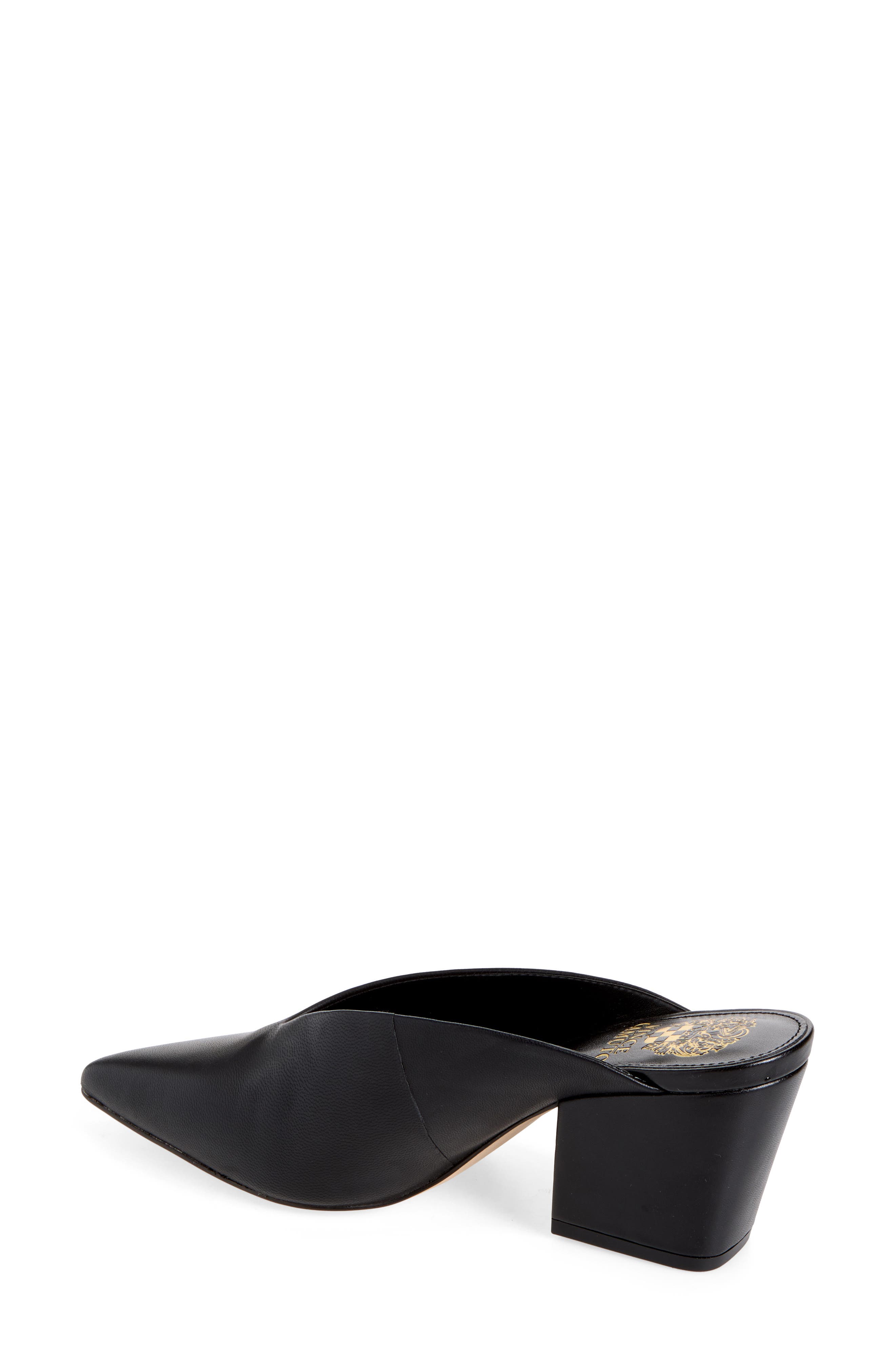 Lesleey Leather Pointed Toe Mule, Alternate, color, BLACK