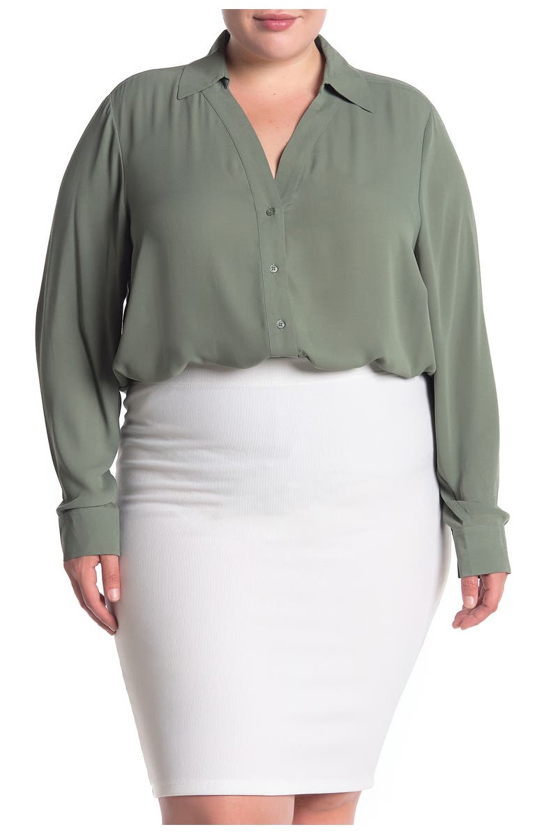 Pleione Button Front Blouse, Main, color,