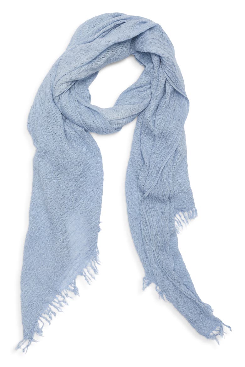 Cozy Crinkle Gauze Scarf, Alternate, color, DOLPHIN