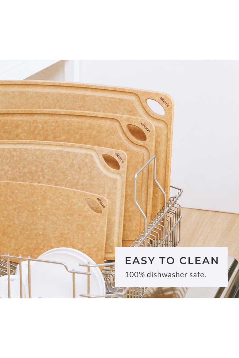 Classic Series 4 Piece Cutting Board Set, Alternate, color, Brown