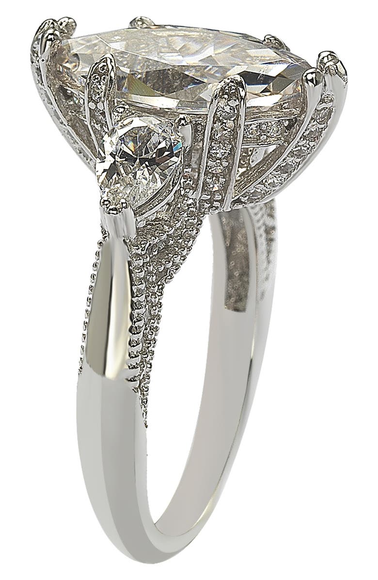 SUZY LEVIAN Marquise CZ Sterling Silver Ring, Alternate, color, White