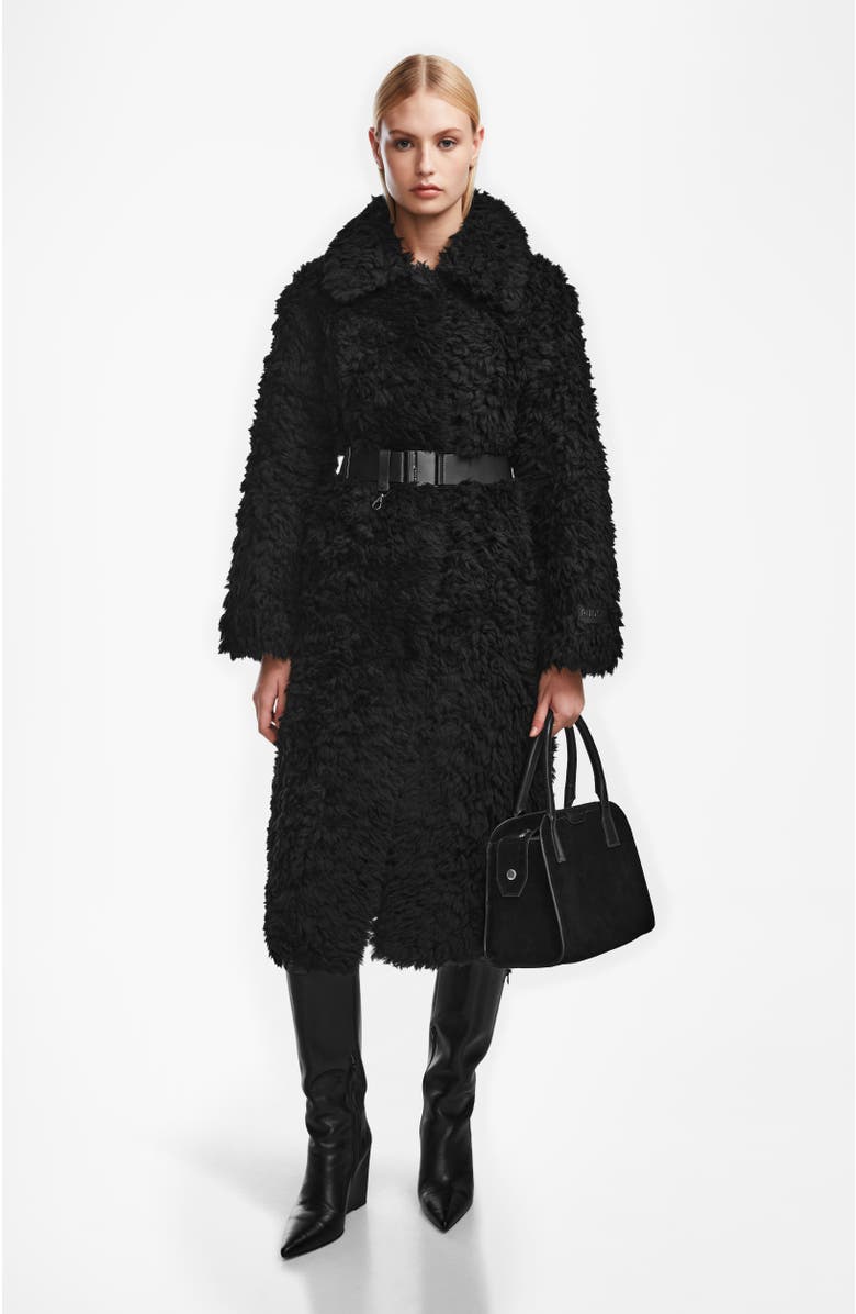 Rudsak KAMILAH WOMEN'S TEXTURED WOOL TEDDY TRENCH, Main, color,