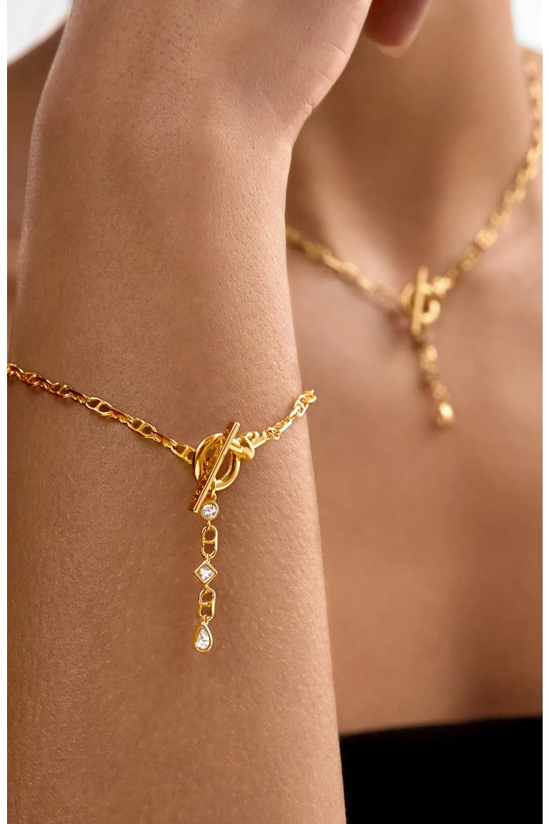 Champagne Hour Bracelet | Gold Coated | 7 5/16" Bracelet, Alternate, color, Gold Plated
