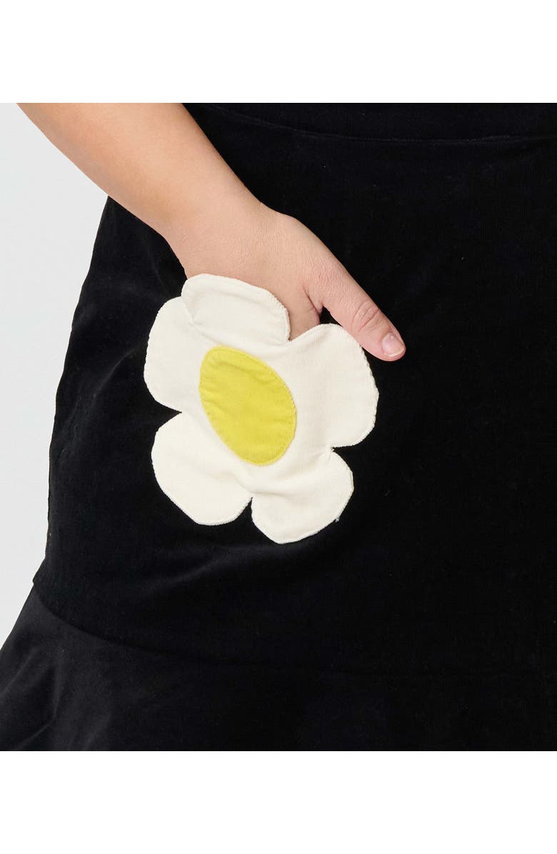 Smak Parlour Plus Size Flounce Mini Skirt, Alternate, color, Black W/ Daisy Pocket