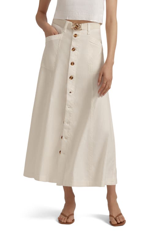 Favorite Daughter The Lila A-line Denim Skirt In White