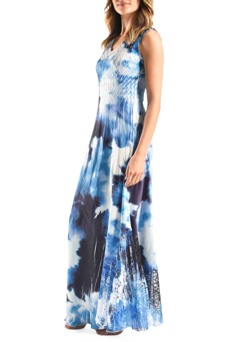 Lace-Up Back Maxi Dress, Alternate, color, BURST