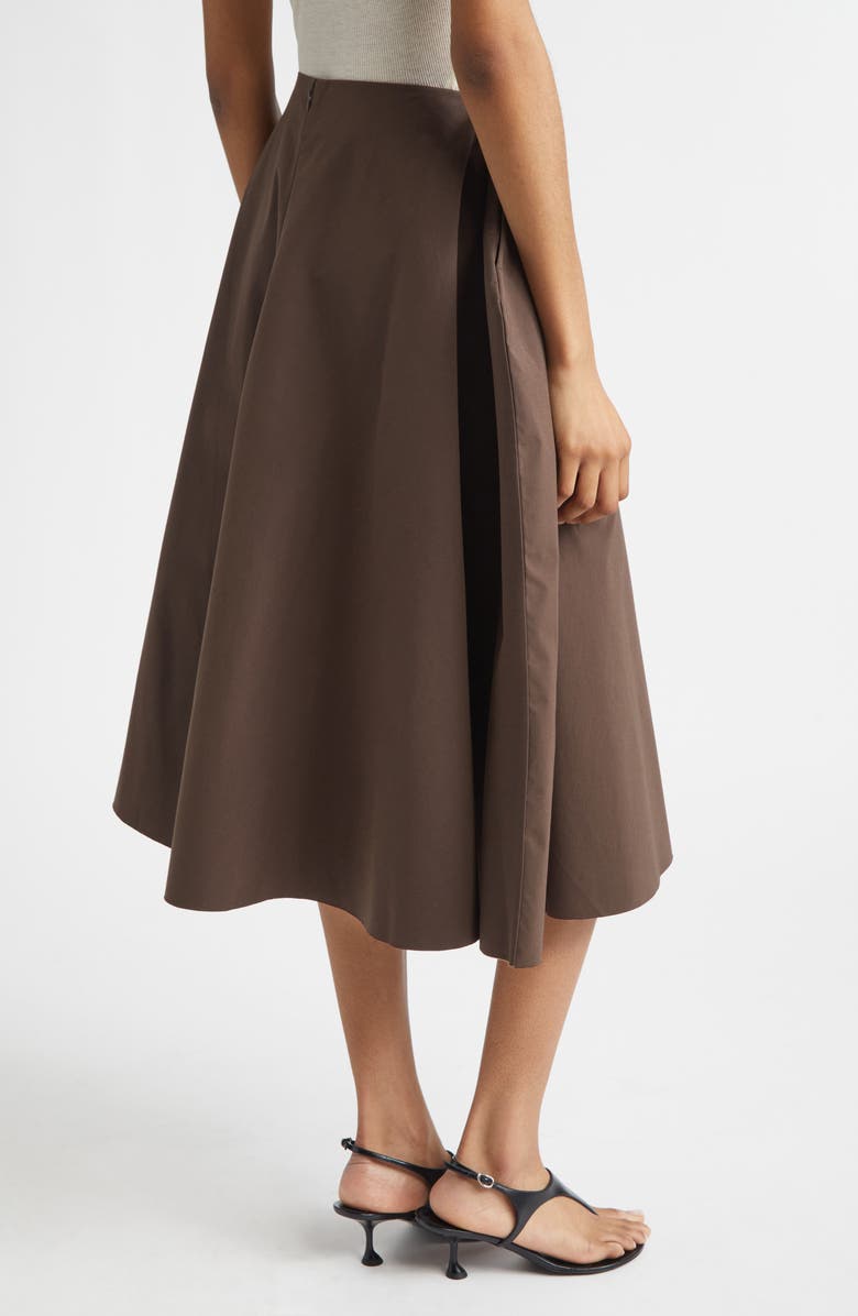 GIA STUDIOS Aeron Cotton Blend Skirt, Alternate, color, Brown
