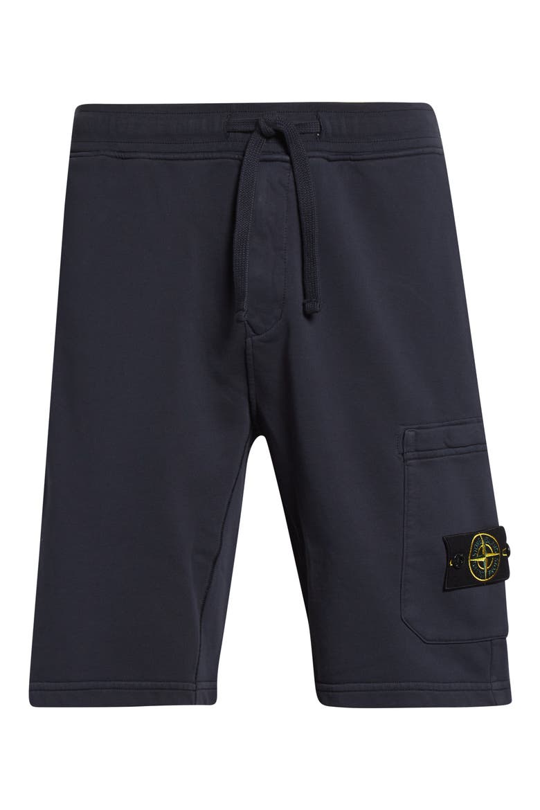 Cotton Fleece Cargo Bermuda Shorts, Alternate, color, V0020 NAVY BLUE