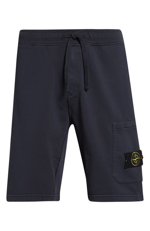 Cotton Fleece Cargo Bermuda Shorts