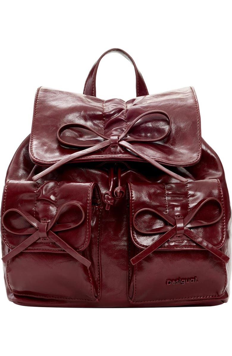 Desigual Mini Faux Leather Backpack, Main, color,