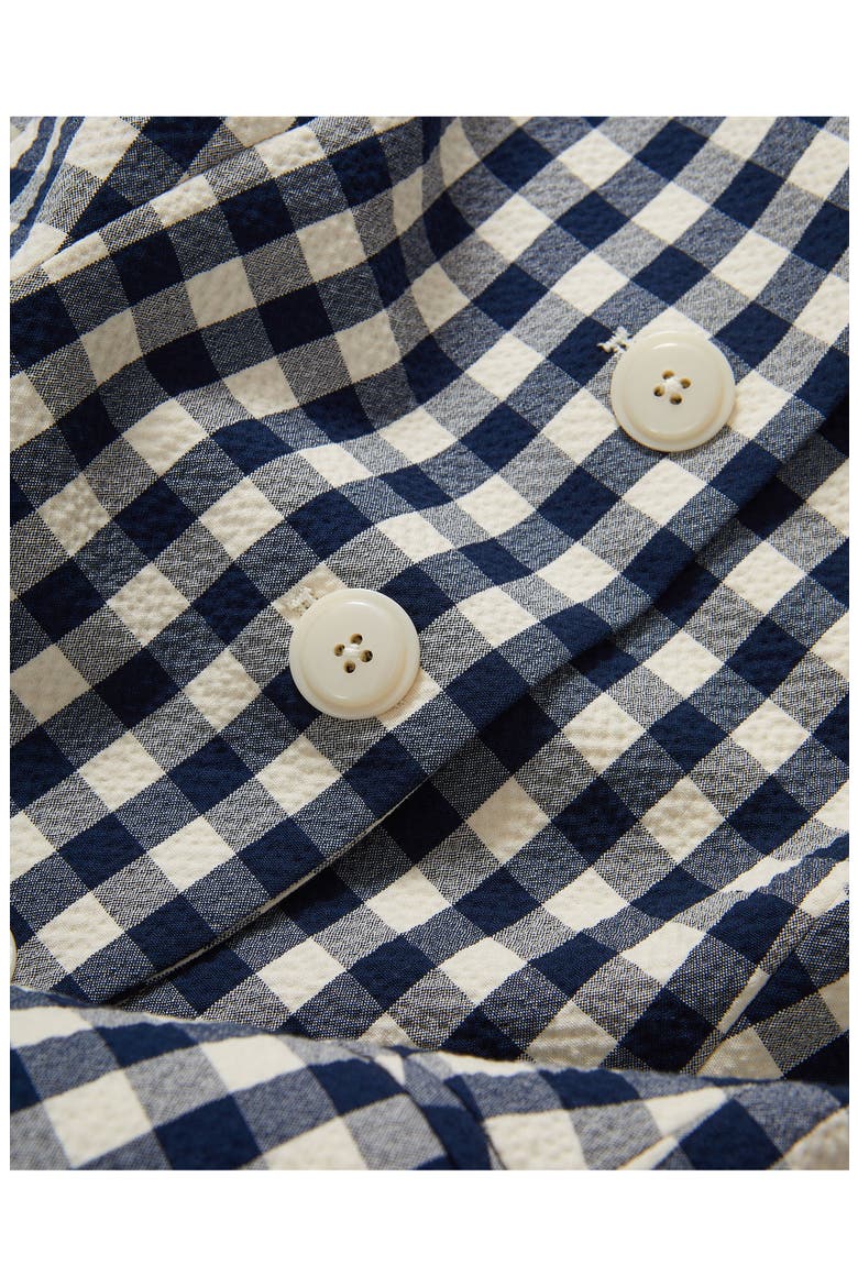 Lois Stretch Cotton Gingham Vest, Alternate, color, NAVY/ DOVE