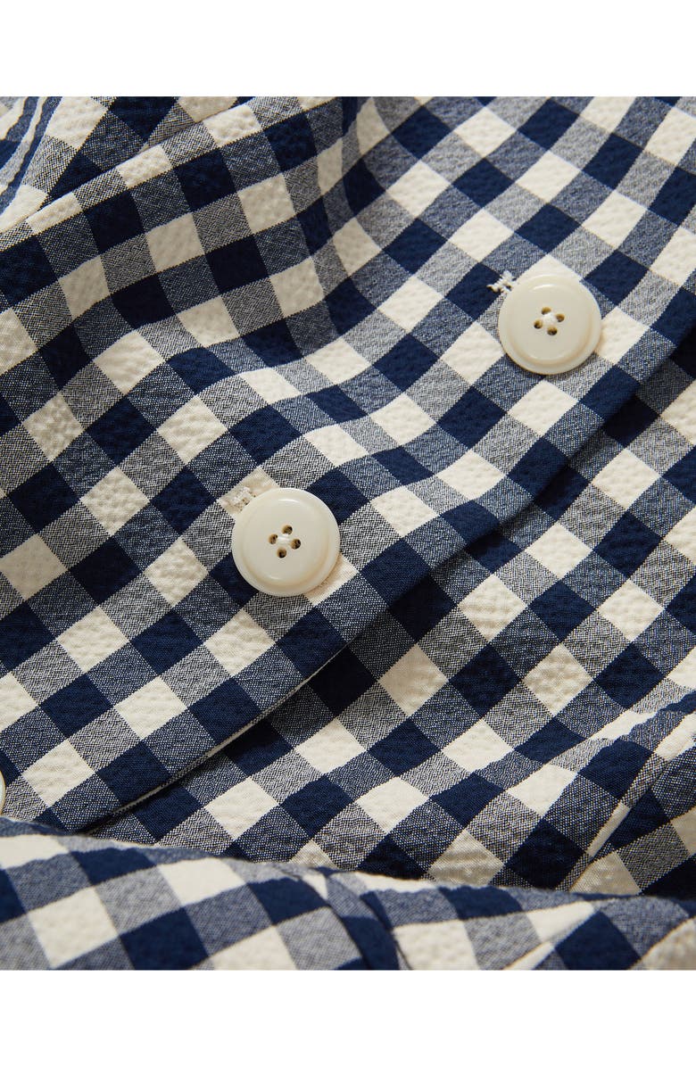 Veronica Beard Lois Stretch Cotton Gingham Vest, Alternate, color, Navy/ Dove