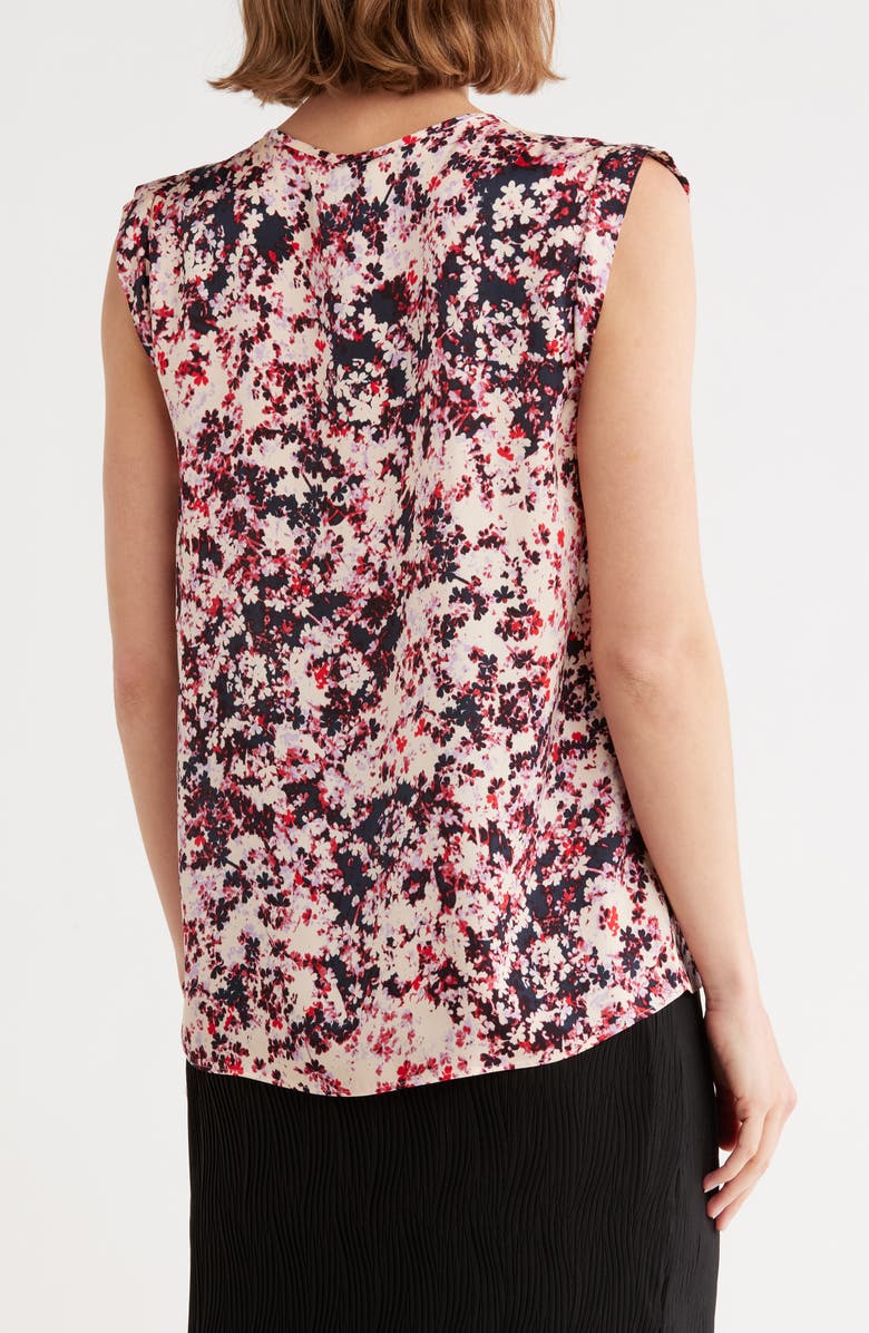 BOSS Binalli Floral Ruffle Sleeveless Top, Alternate, color, Pink Multi