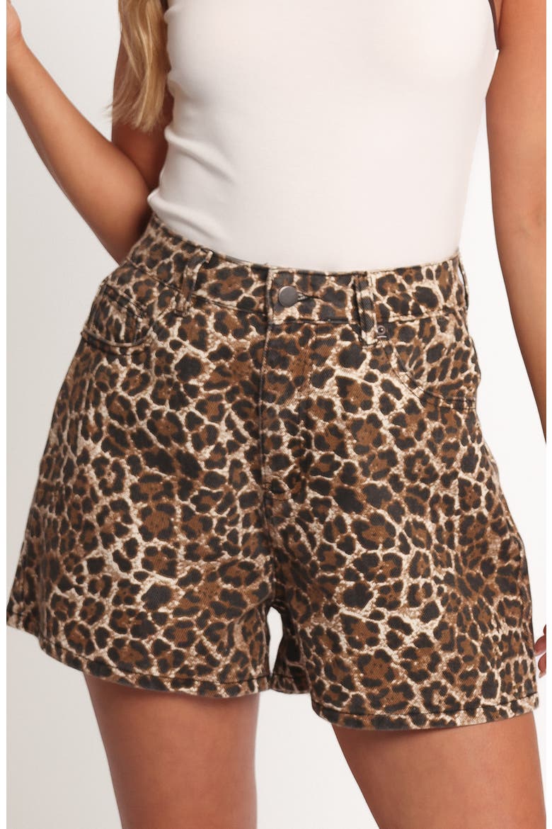 Hemima High Waist Leopard Print Denim Shorts (Women) | Nordstromrack