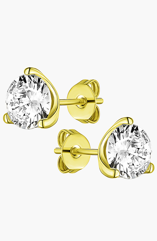 Lovery 14k Gold Earring And Bath Bomb Gift Set In 3 Prong Solitaire