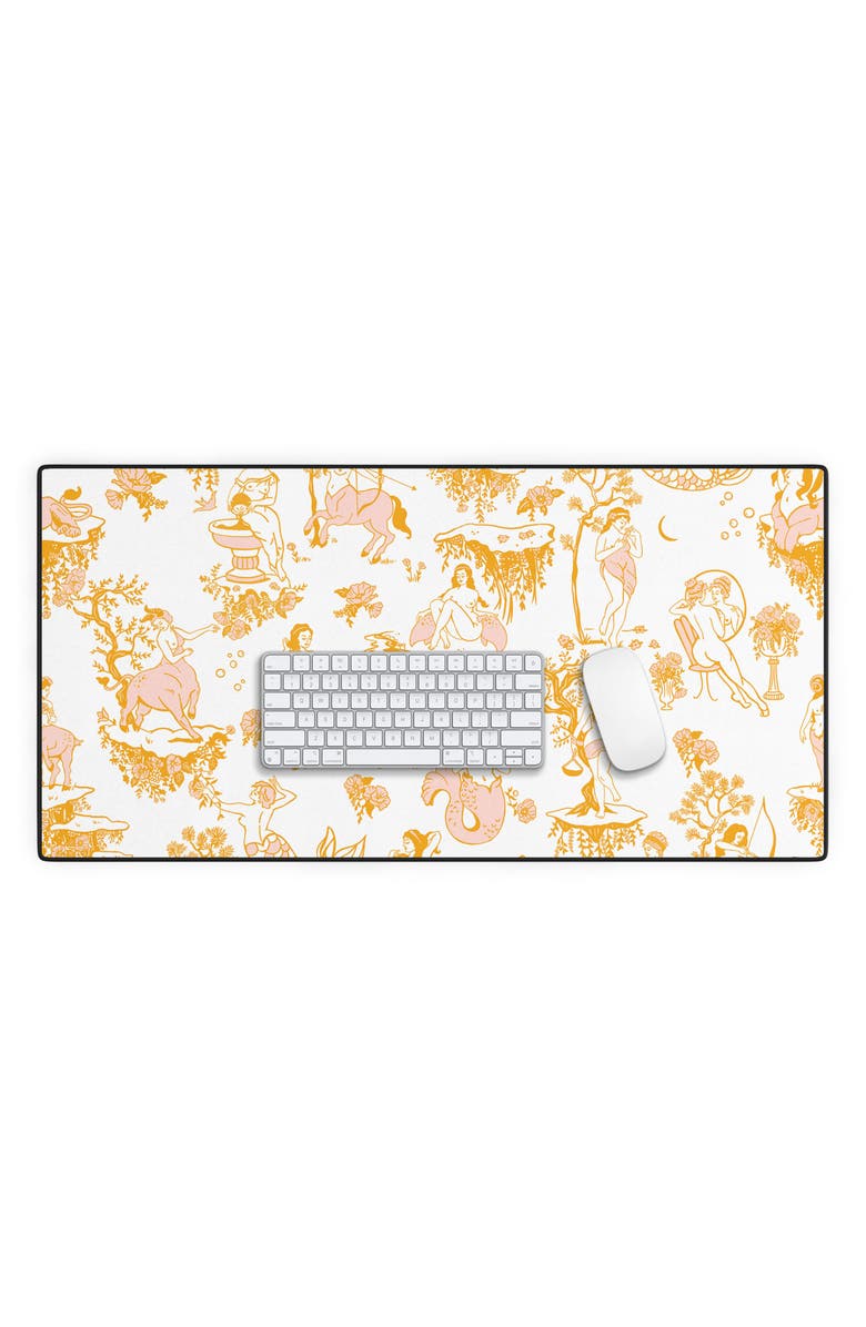 Deny Designs Astrology Zodiac Desk Mat, Alternate, color, White