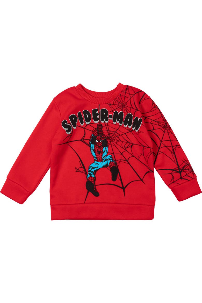 Spider-Man Fleece Sweatshirt and Joggers Set, Alternate, color, Spider Man Black Red