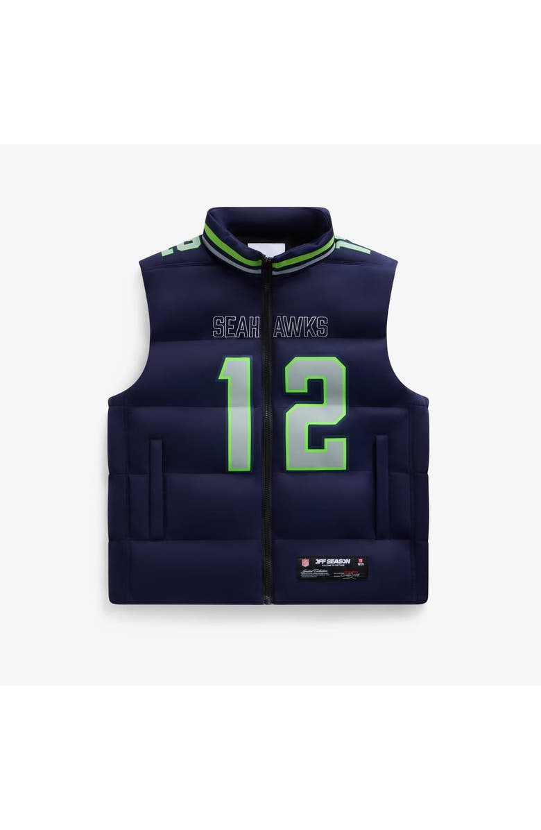 Off Season Unisex 12 Fan College Navy Seattle Seahawks Player Puffer Vest, Main, color, College Navy