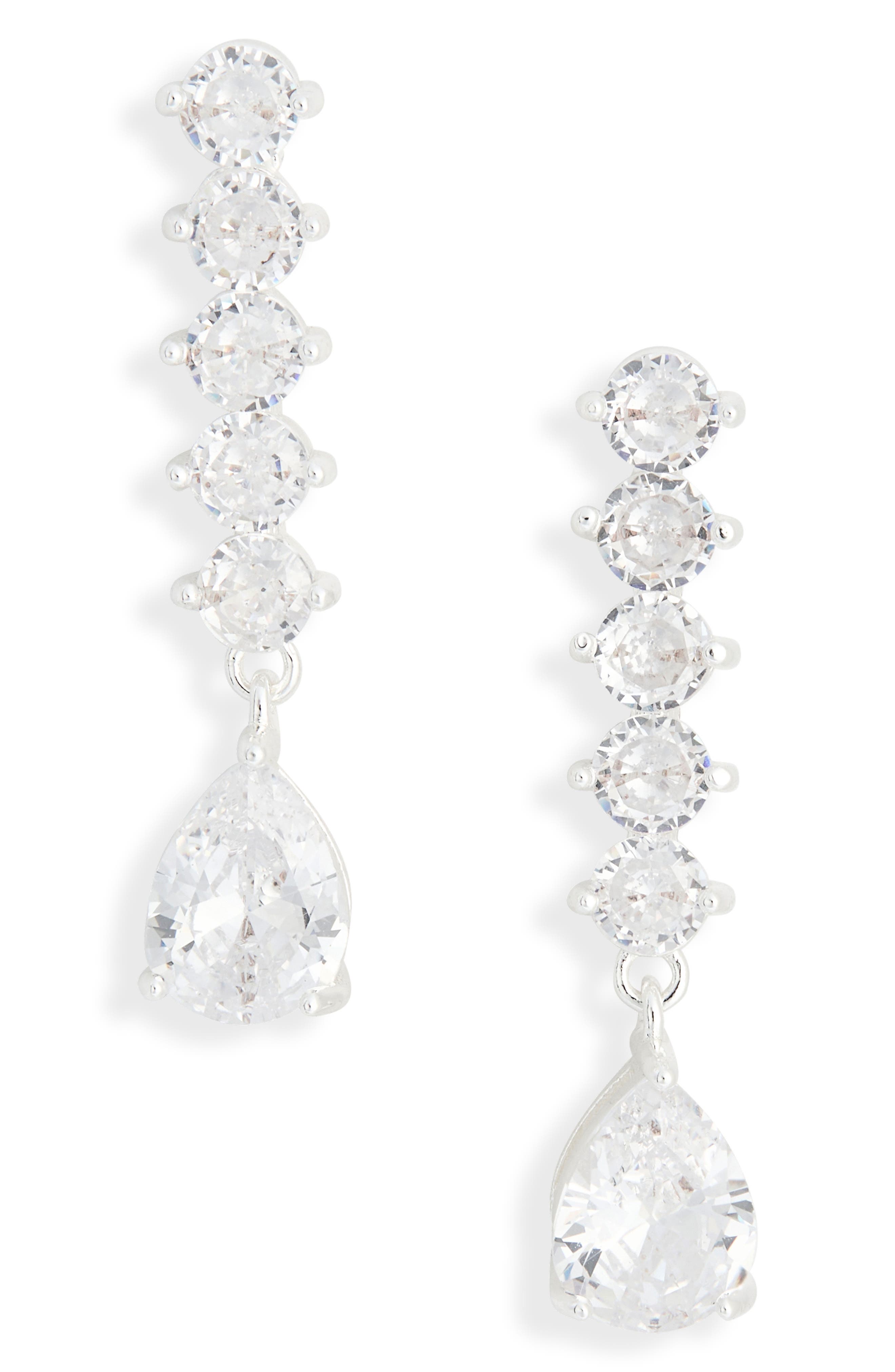 NORDSTROM RACK Cubic Zirconia Linear Drop Earrings
