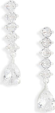 NORDSTROM RACK Cubic Zirconia Linear Drop Earrings