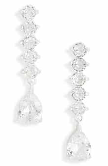 NORDSTROM RACK Cubic Zirconia Linear Drop Earrings