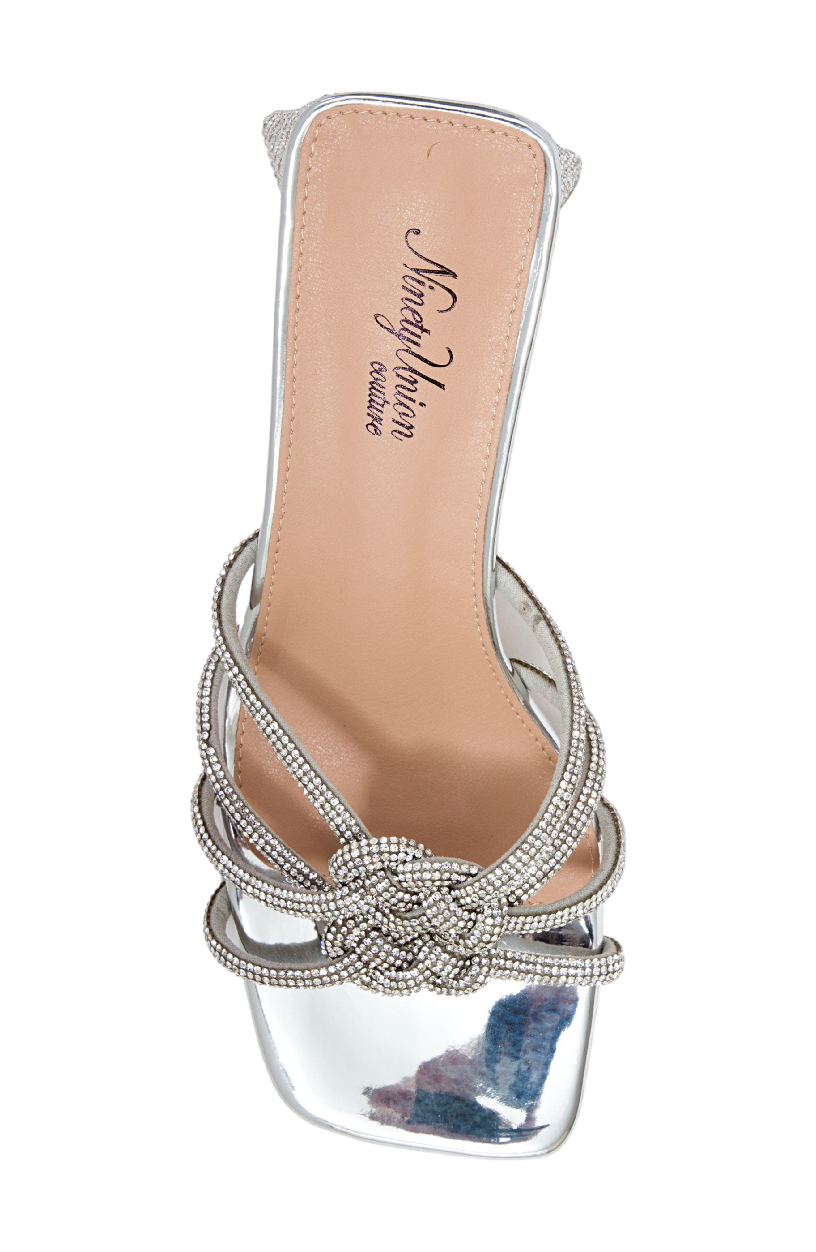 Chic Square Toe Sandal, Alternate, color, SILVER