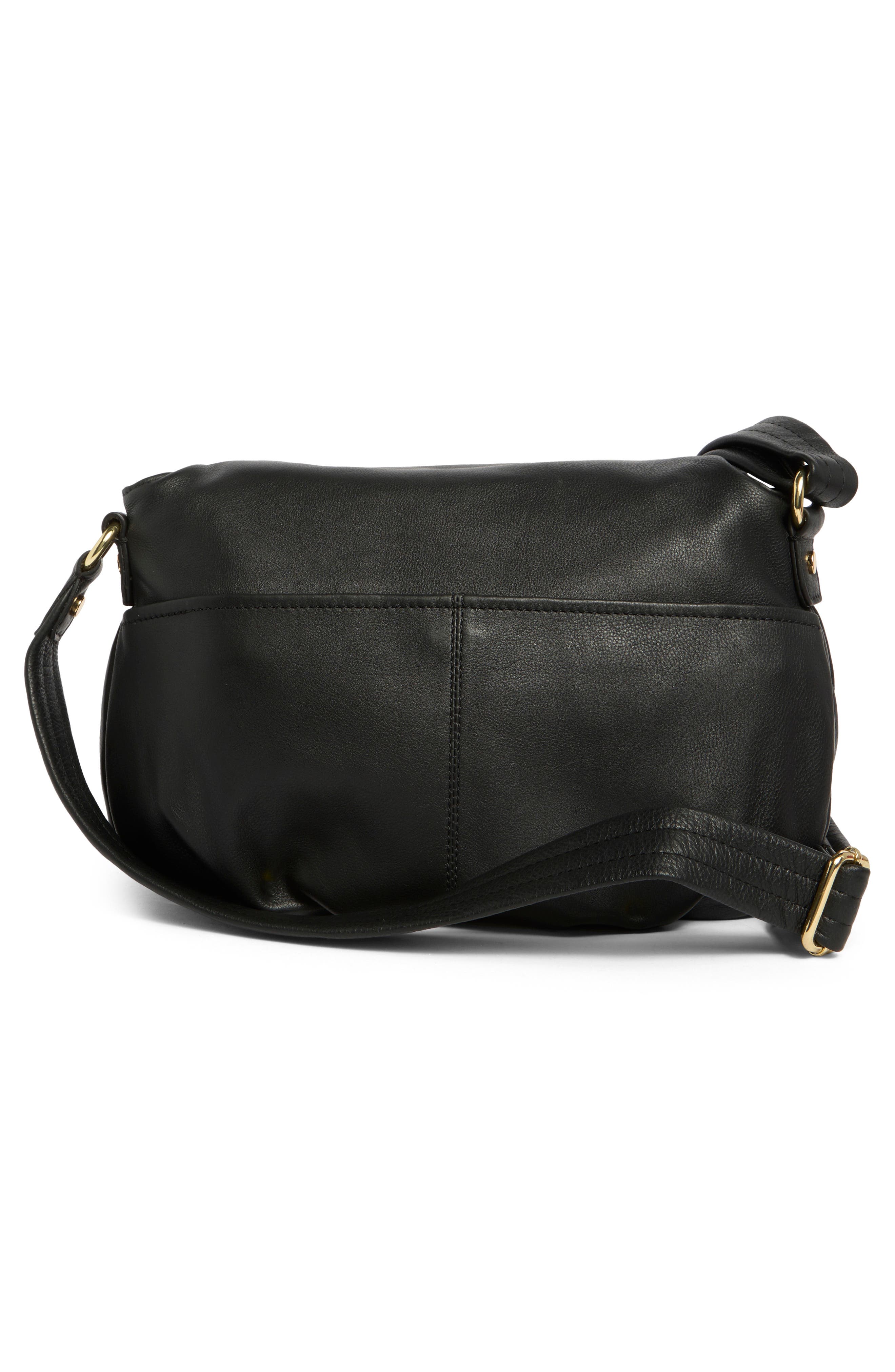 AIMEE Weekend Theory Leather Crossbody Bag, Alternate, color, Black