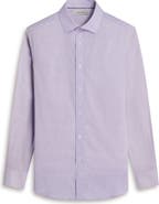 Bugatchi Axel Shaped Fit Geo Print Stretch Cotton Button-Up Shirt