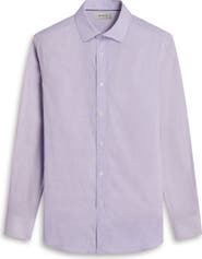 Bugatchi Axel Shaped Fit Geo Print Stretch Cotton Button-Up Shirt