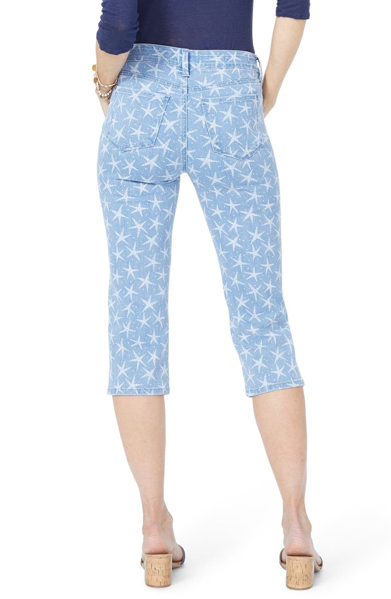 NYDJ High Waist Seastar Print Stretch Crop Jeans, Alternate, color, 