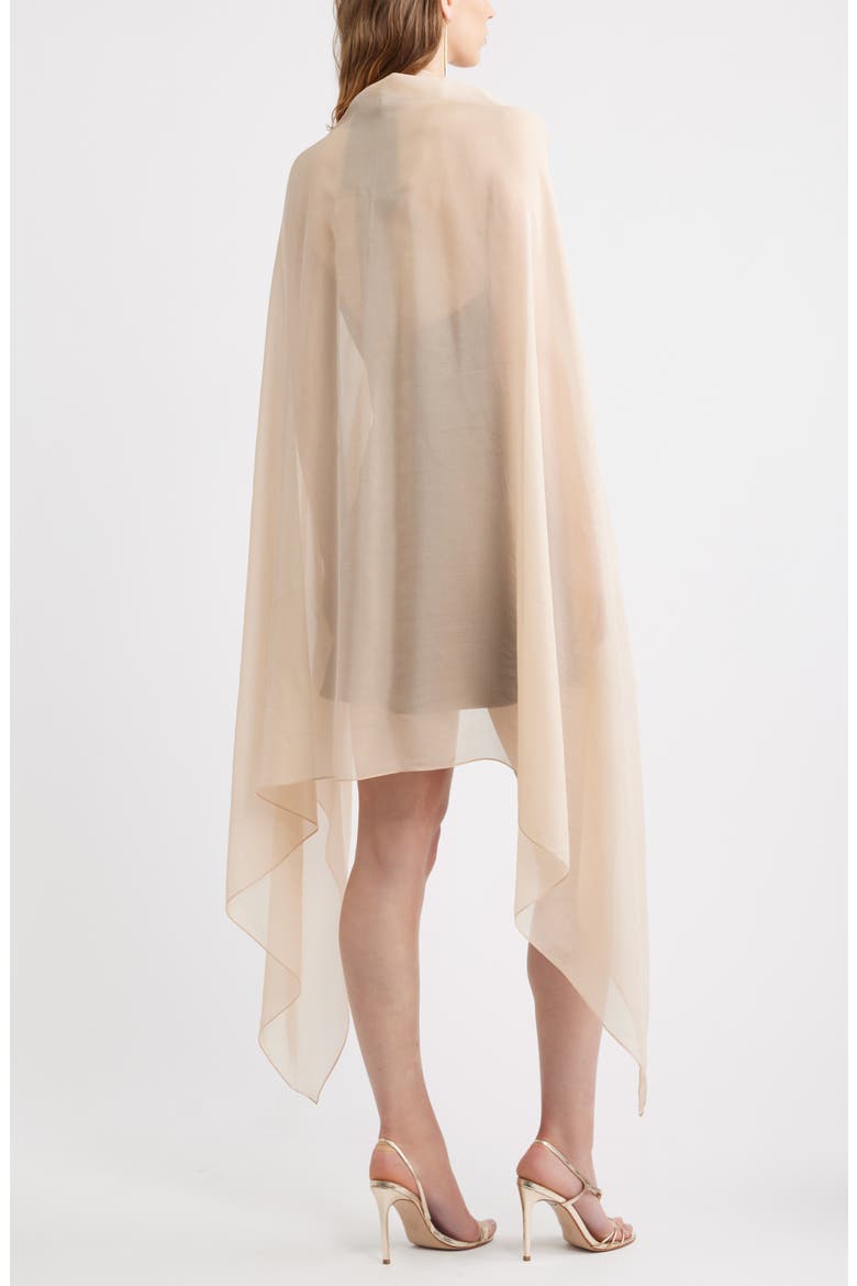 Silk Chiffon Wrap, Alternate, color, CHAMPAGNE