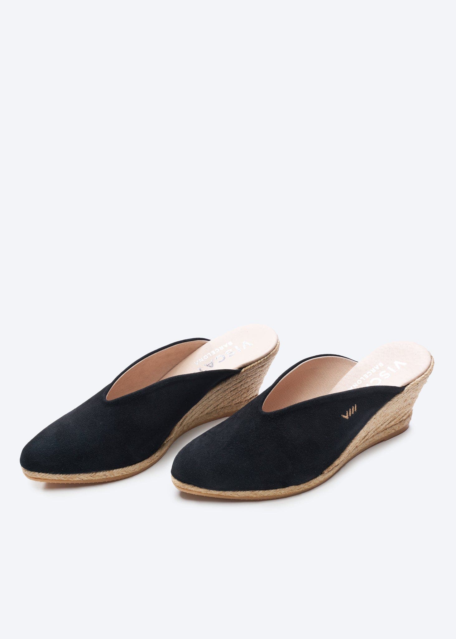 VISCATA Truja Suede Espadrille Mule Wedges, Alternate, color, Black
