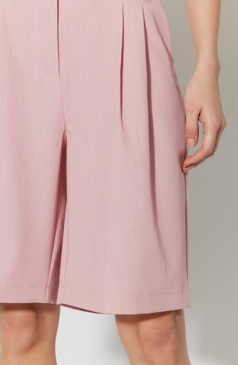 SOMETHING NEW Caroline Pleated High Waist Bermuda Shorts, Alternate, color,