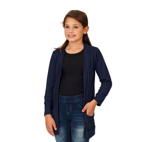 Open Front Long Sleeve Pocket Cardigan