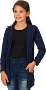 24sevenKid Open Front Long Sleeve Pocket Cardigan