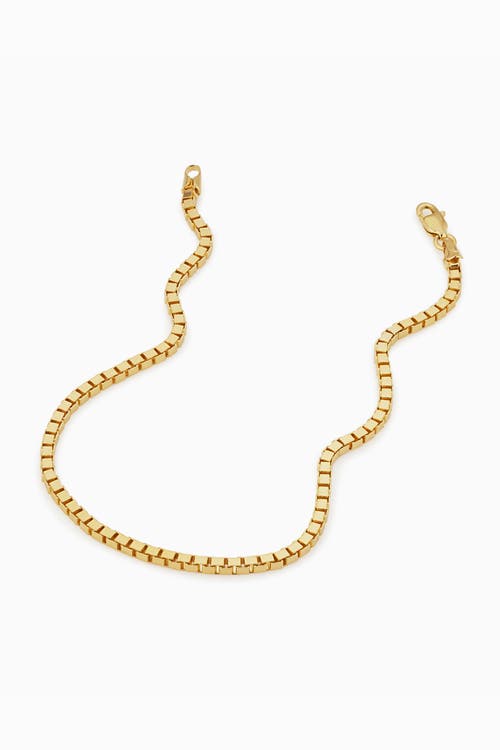 Oradina 14k Gold Bodega Box Bracelet In Yellow Gold