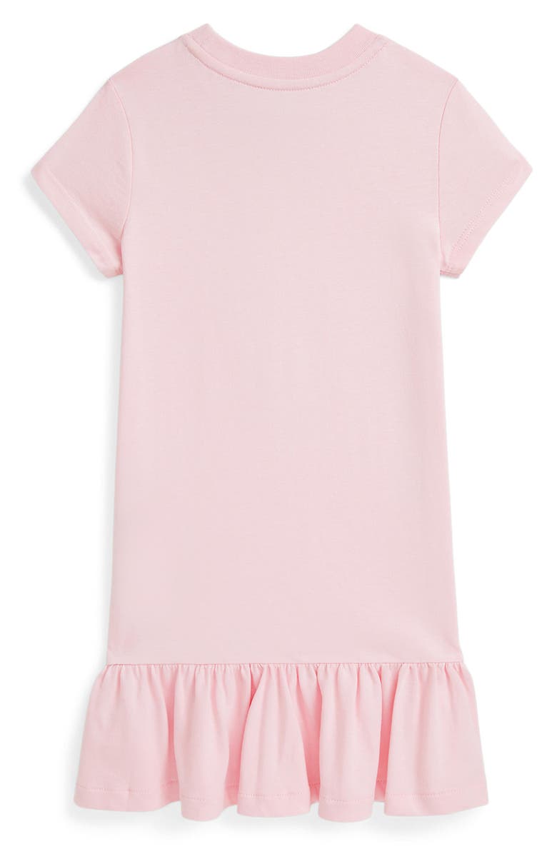 Polo Ralph Lauren Kids' Logo Graphic Cotton Jersey Dress, Alternate, color, Hint Of Pink