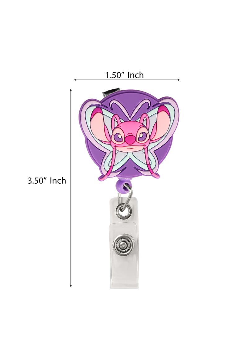 Lilo & Stitch Angel Badge Reels Retractable Official License, Alternate, color, Purple