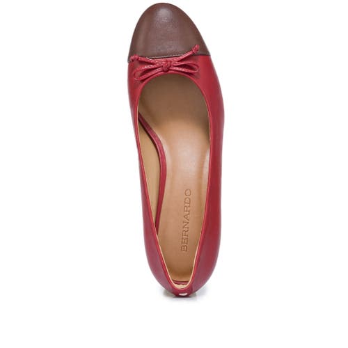 Bernardo Footwear Marisol Ballet Pump In Dark Red