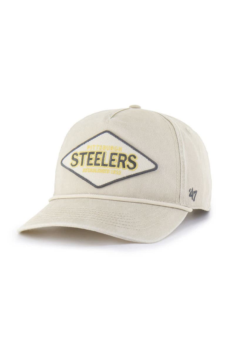 '47 Men's '47 Khaki Pittsburgh Steelers Cairn Hitch Adjustable Hat, Alternate, color, Khaki