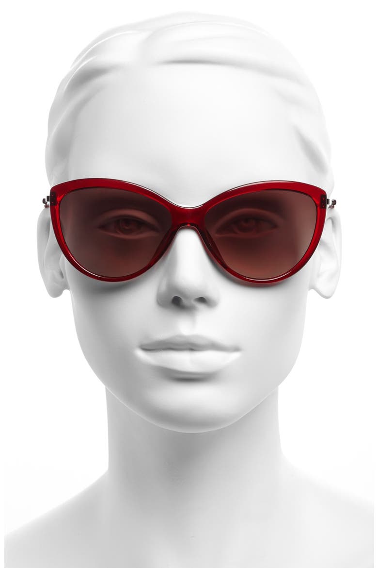 58mm Cat Eye Sunglasses, Alternate, color, CRYSTAL BURGUNDY