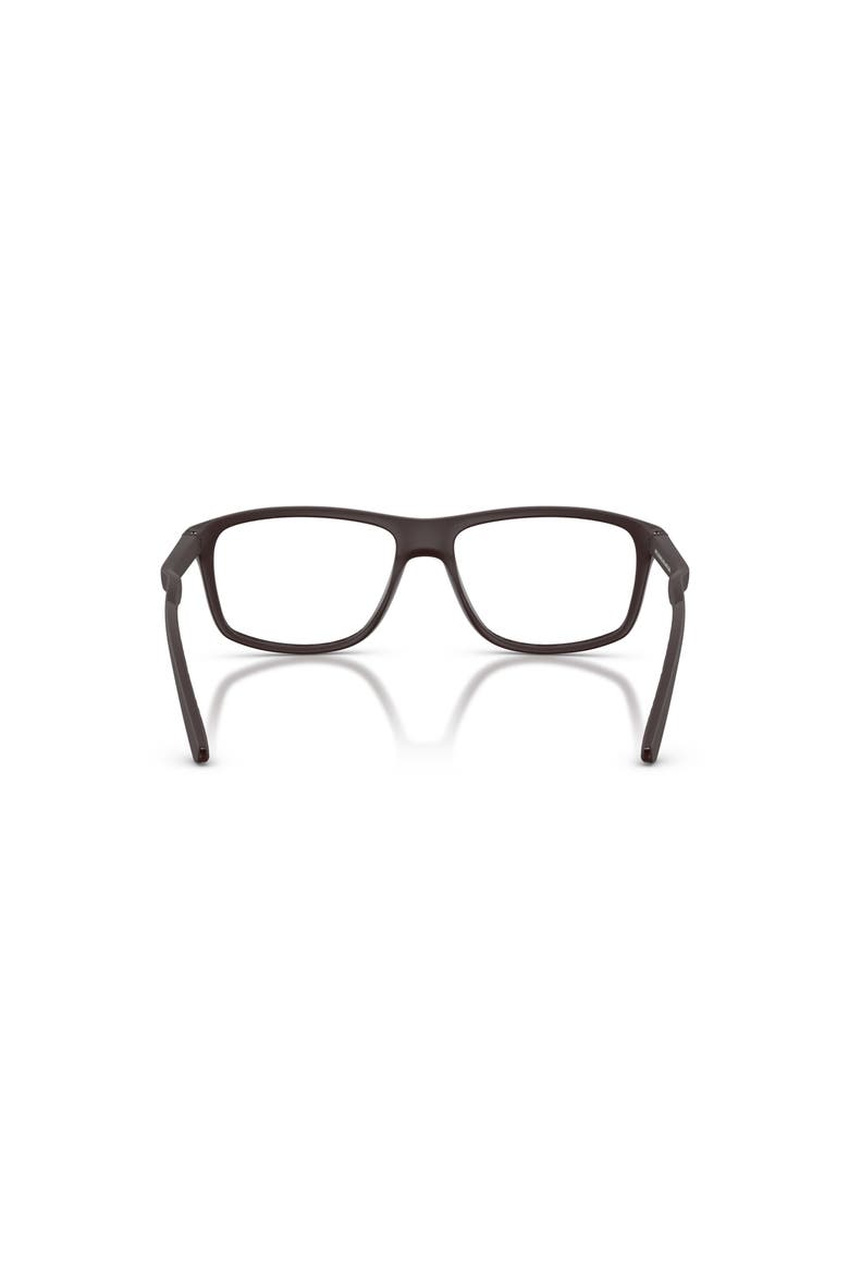 57mm Rectangle optical glasses, Alternate, color, Brown