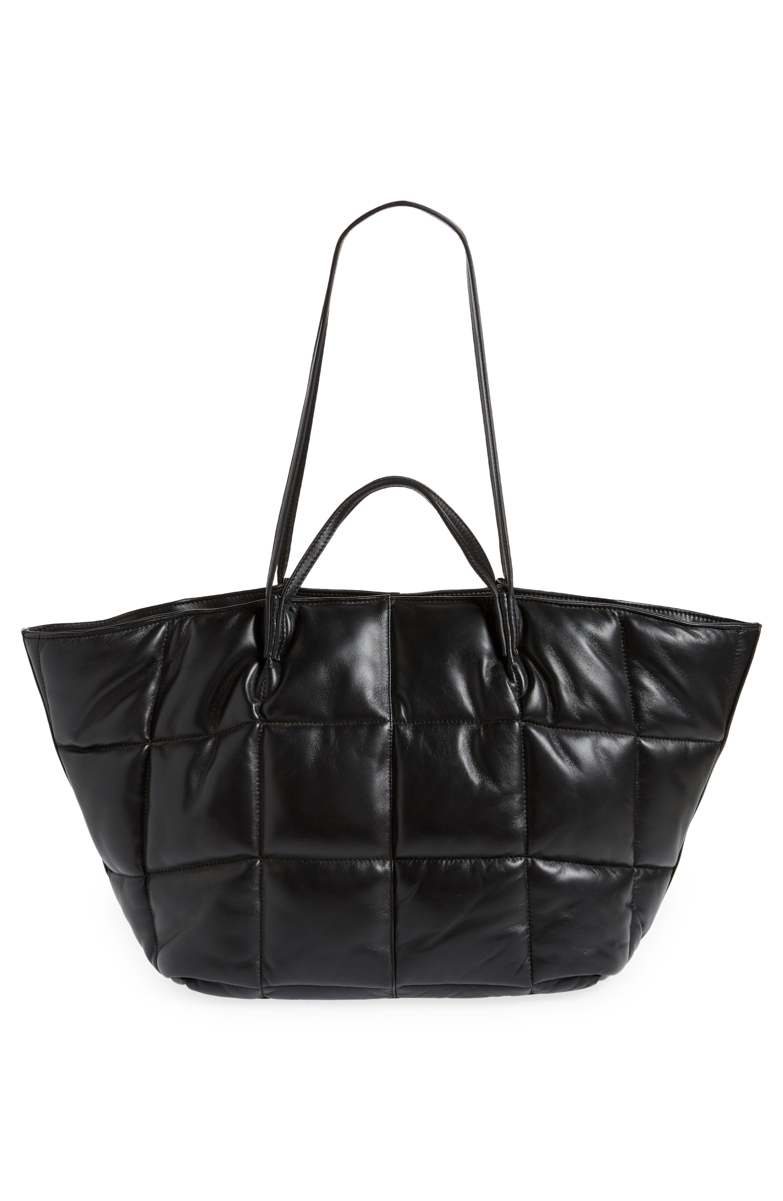 AllSaints Nadaline Quilted Leather Tote, Alternate, color, 