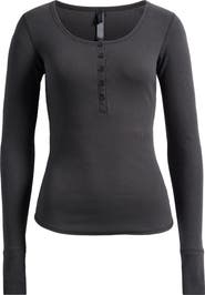 SKIMS Cotton RIb Scoop Neck Henley